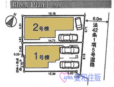 川越市志多町新築一戸建て建売分譲住宅の区画図