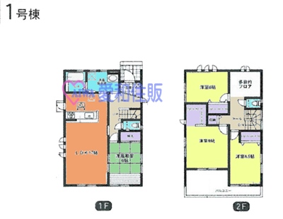 熊谷市榎町新築一戸建て建売分譲住宅の1号棟間取り図