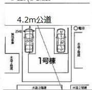 鶴ヶ島市脚折新築一戸建て建売分譲住宅の区画図