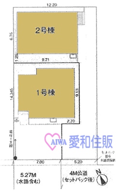 川越市神明町新築一戸建て建売分譲住宅の区画図