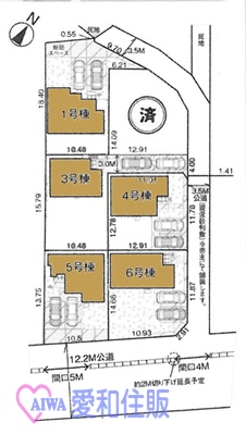 川越市安比奈新田新築一戸建て建売分譲住宅の区画図