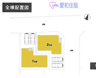 鶴ヶ島市脚折町６丁目新築一戸建て建売分譲住宅の区画図