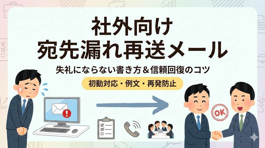 社外向け宛先漏れ再送メール失礼にならない書き方 - 紙の日常