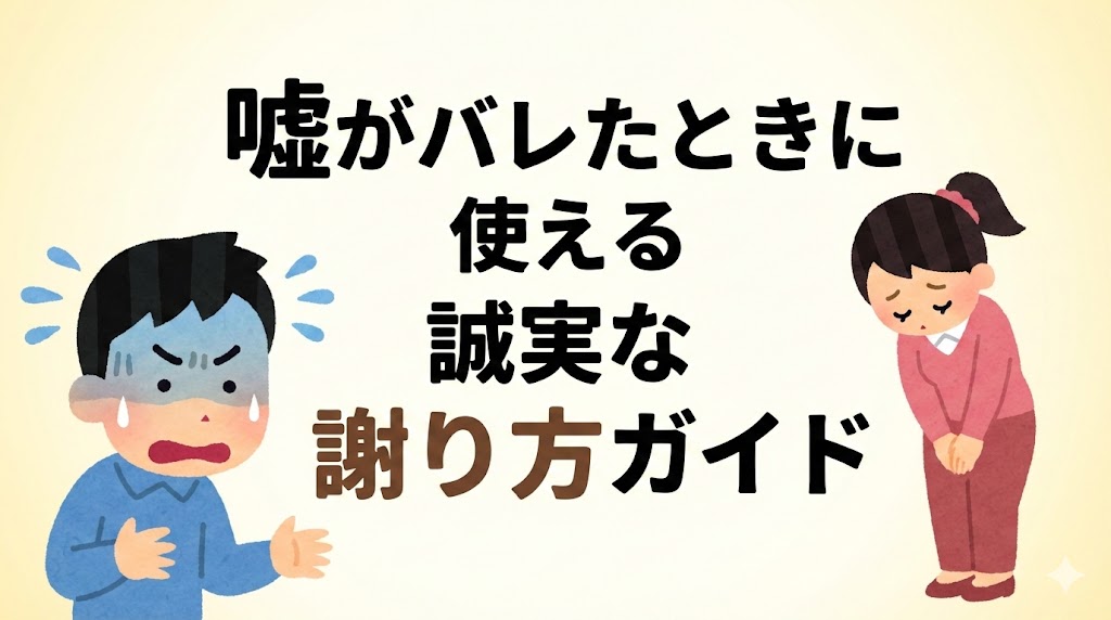 嘘がバレたときに使える誠実な謝り方ガイド - かみがみの日々
