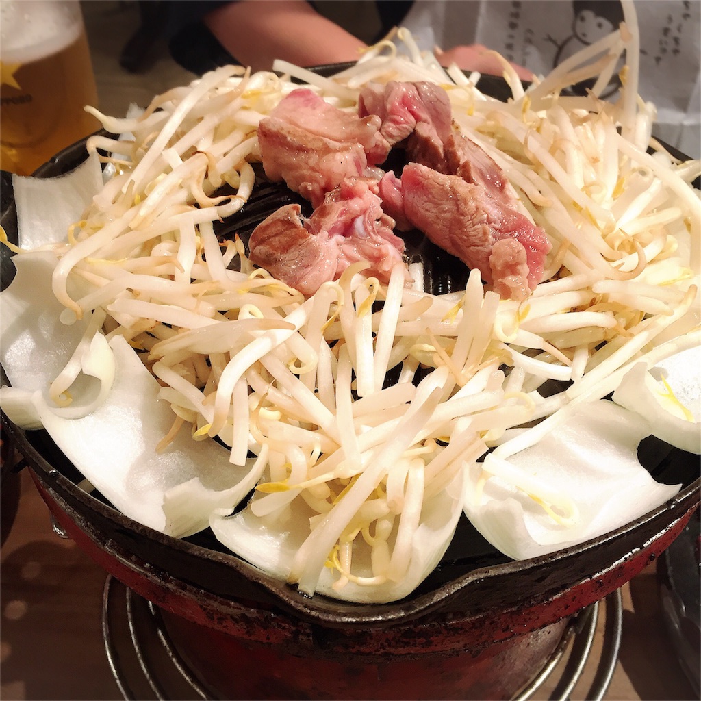 ジンギスカンゆきだるま 鉄板 写真