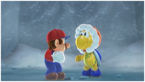 スーパーマリオオデッセイ旅行にっき 雪の国はさむいくに もこのこゲームぽっけと