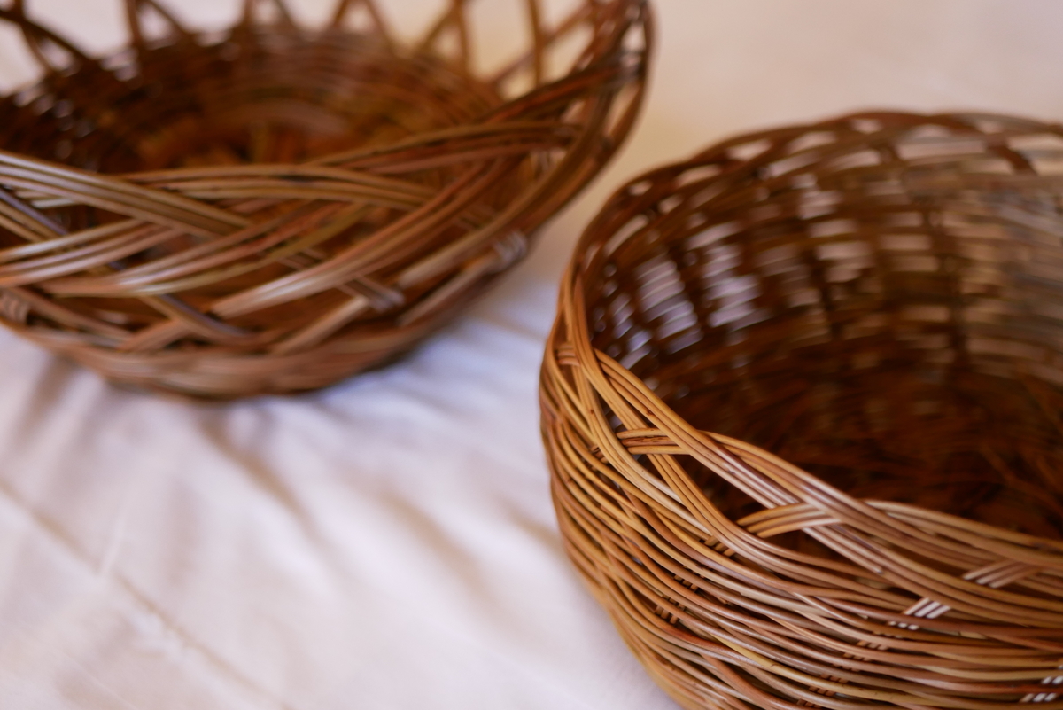 沖縄民具 今帰仁村 わらび籠 古道具 古民藝 アンティーク 特大 わらび