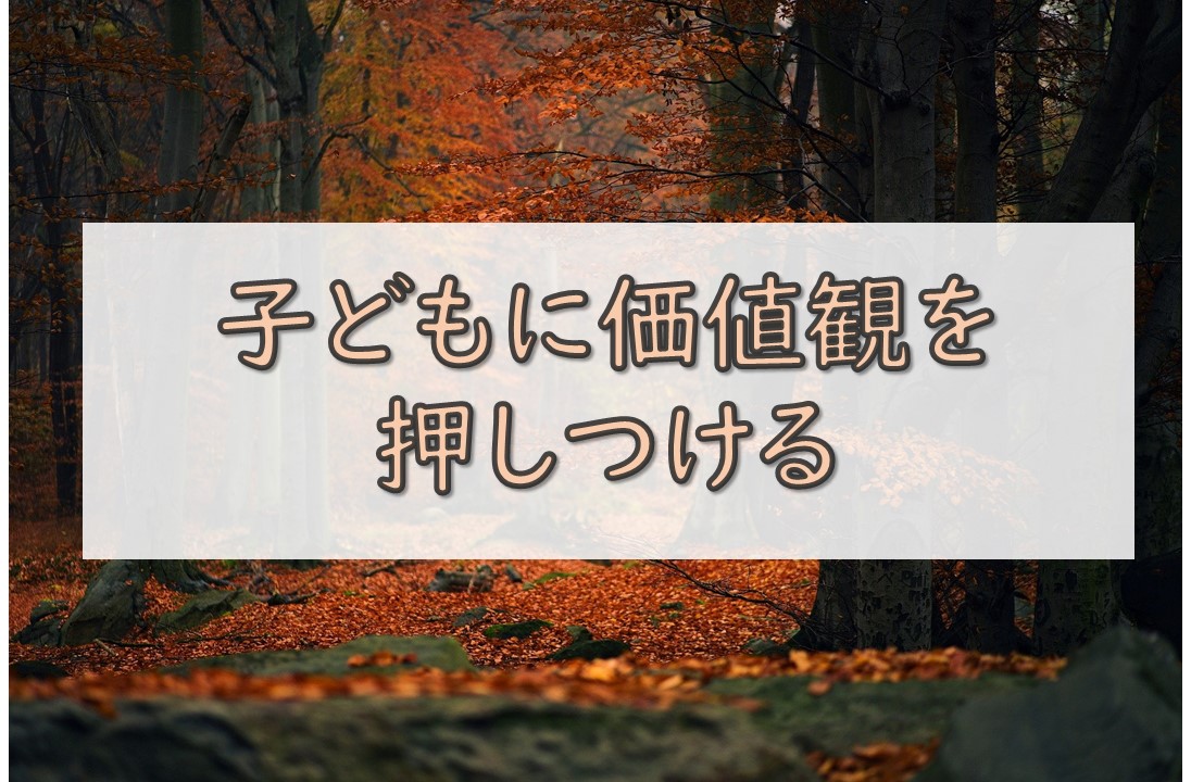 子どもに価値観を押し付ける