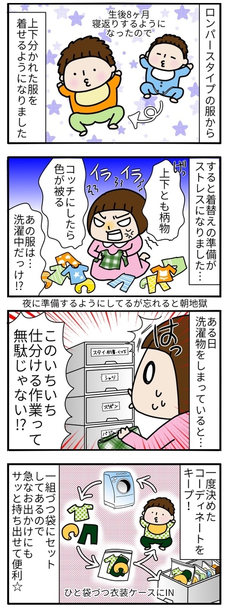 保育園のお着替え用意が面倒 服をひと組ずつ保管してルーティーン化してみた By まる美 みんなの体験記 妊娠 出産 育児