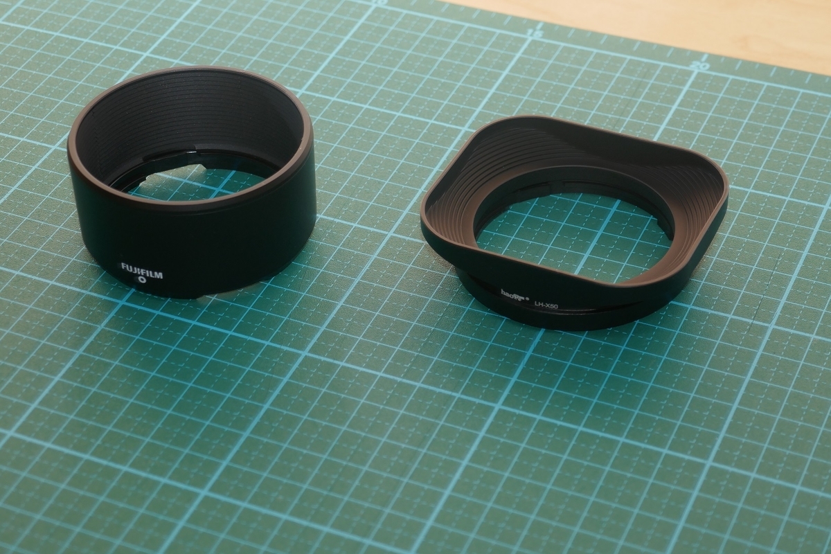 メタルスクエアフードに憧れてXF50mmF2用も買ってしまった話