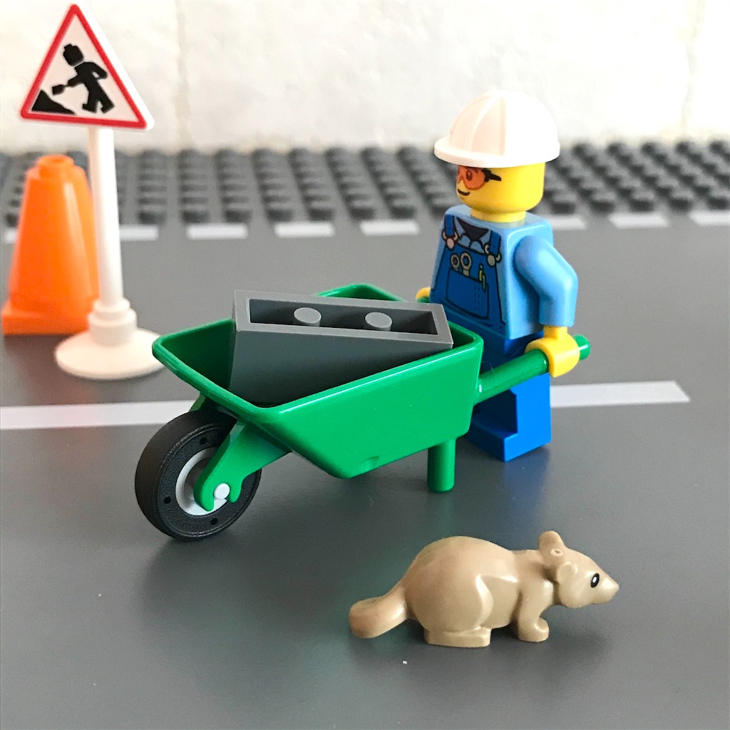 Legoレビュー レゴ シティ 道路工事用トラック 4歳 がひとりで作る 4747レゴ 詳細レビューのはてな版