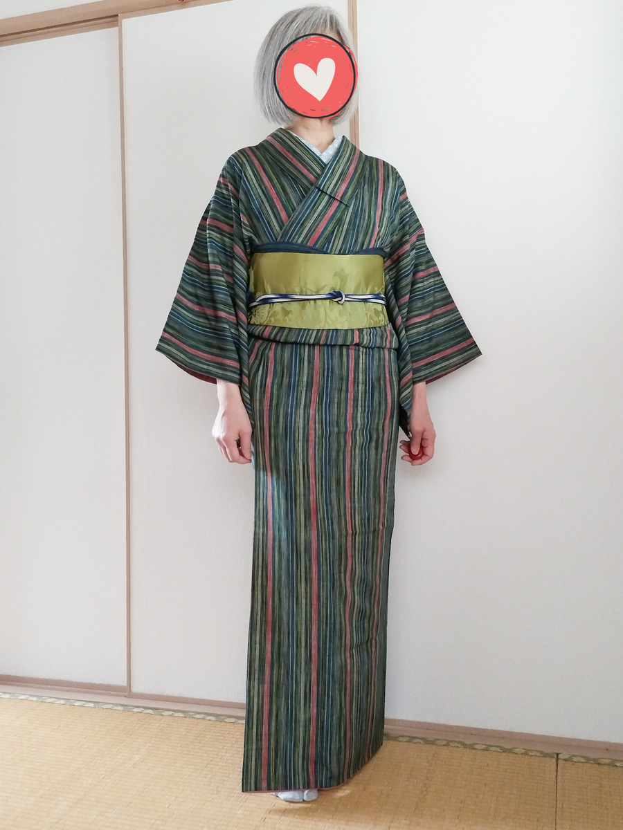 単衣着物(胴抜き) 大島紬 紬