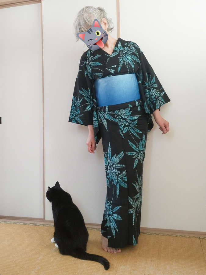 ■E4717■木綿■浴衣■藍染　有松鳴海絞り　斜め縞模様　浴衣■丈153　裄66 □E4717□木綿□浴衣□藍染 有松鳴海絞り 斜め縞模様 浴衣□