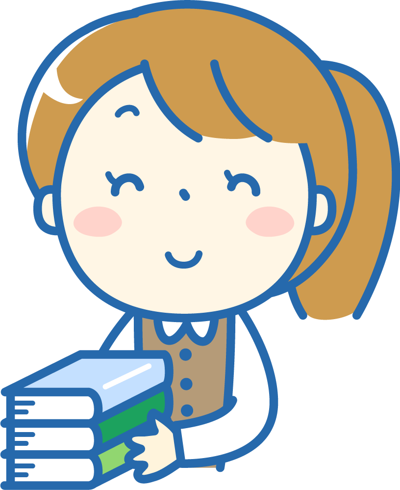 書店員の女の人のイラスト