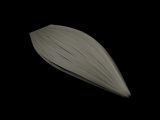 3dsmax による 髪の毛 百のメモ用紙