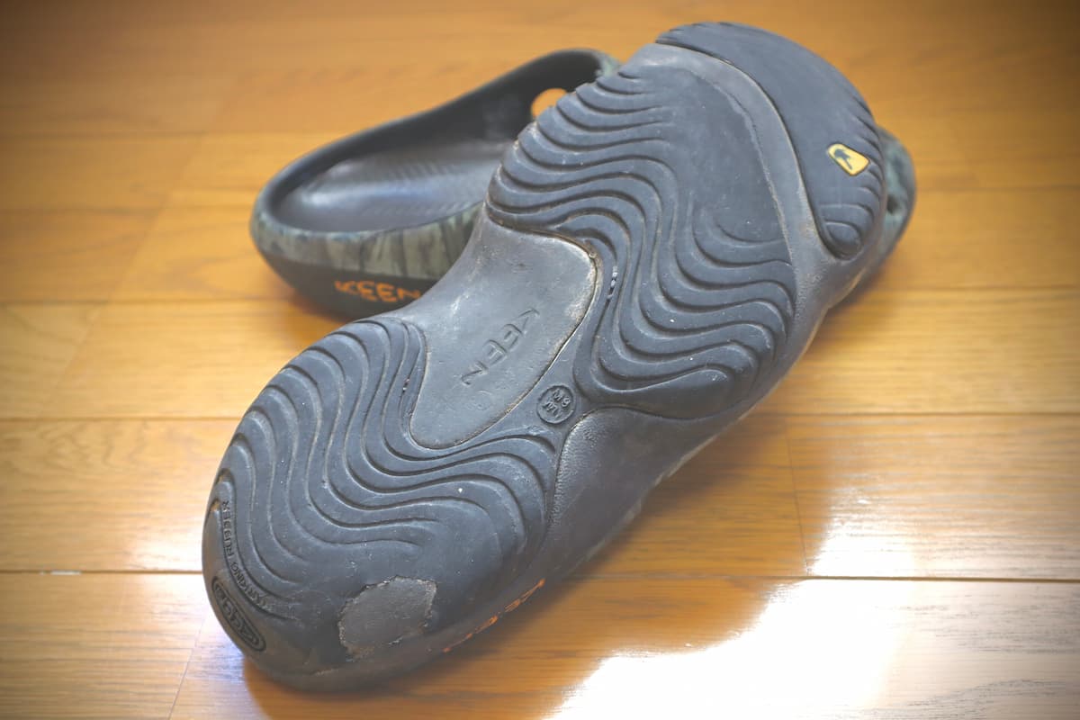 10年穿いたKEEN YOGIのアウトソール