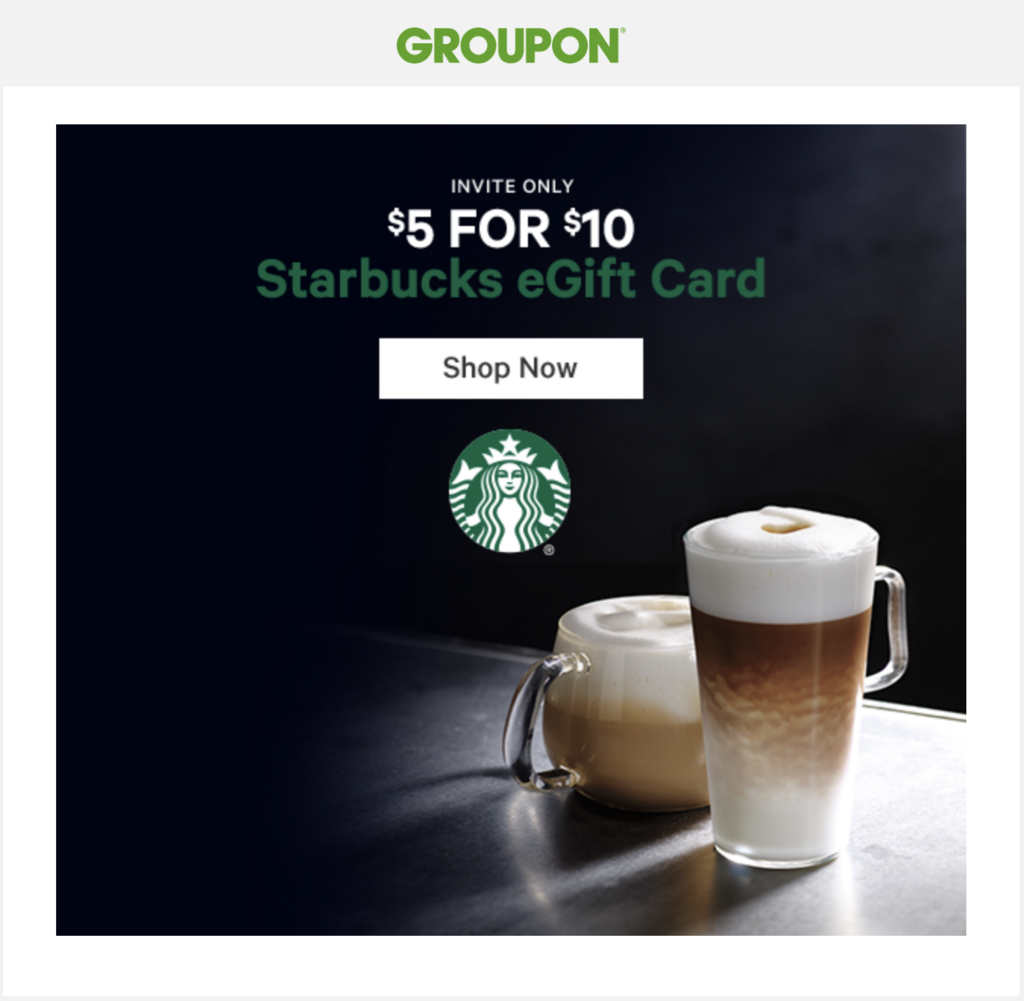 【お得クーポン】GrouponでStarbucks 5 for 10 アメリカ妊娠出産 x 旅行記