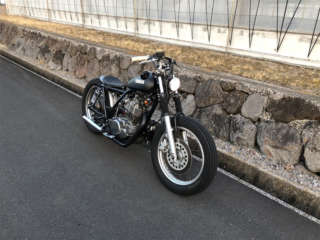 sr400 アップマフラー ワンオフ vmx 耐熱塗装 1jr チョッパー 【公式通販】