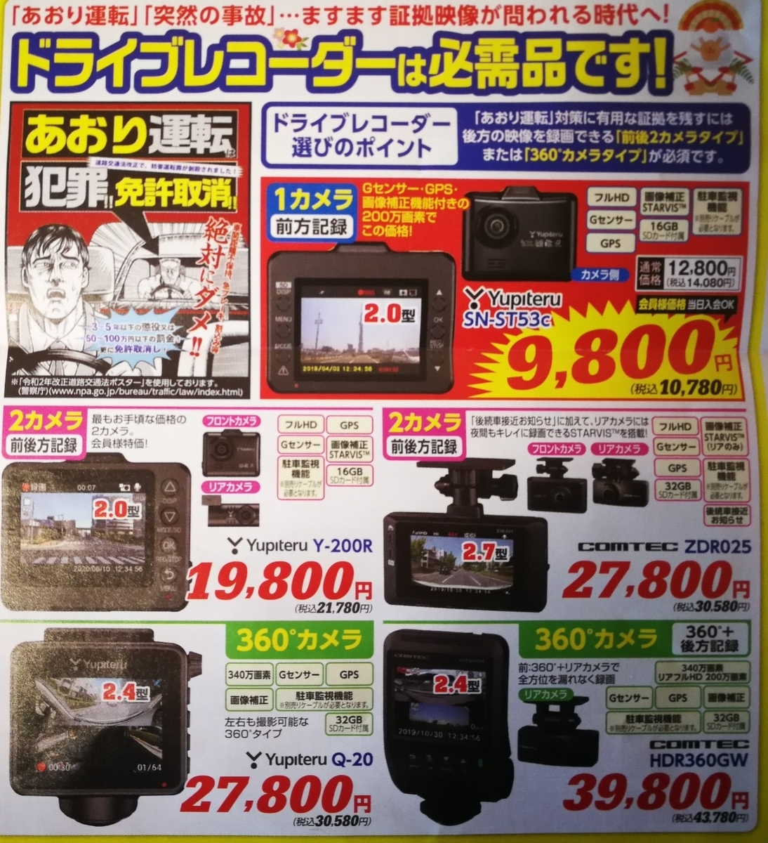 ドライブレコーダーの選び方（ Anero ZS-X18購入してみた） - 手作り