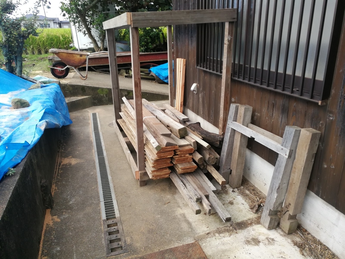木材置き場をつくってみた 手作りバンライフaguri108 車中泊 木工diy 田舎建築 暮らしなど