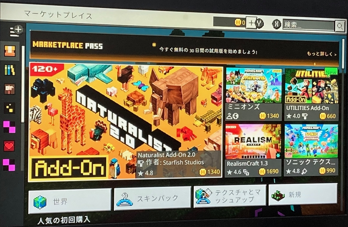 スイッチのマイクラでアドオン⁉】マーケットプレイスの使い方を徹底解説！【統合版】 - akitoakkyの情報置き場