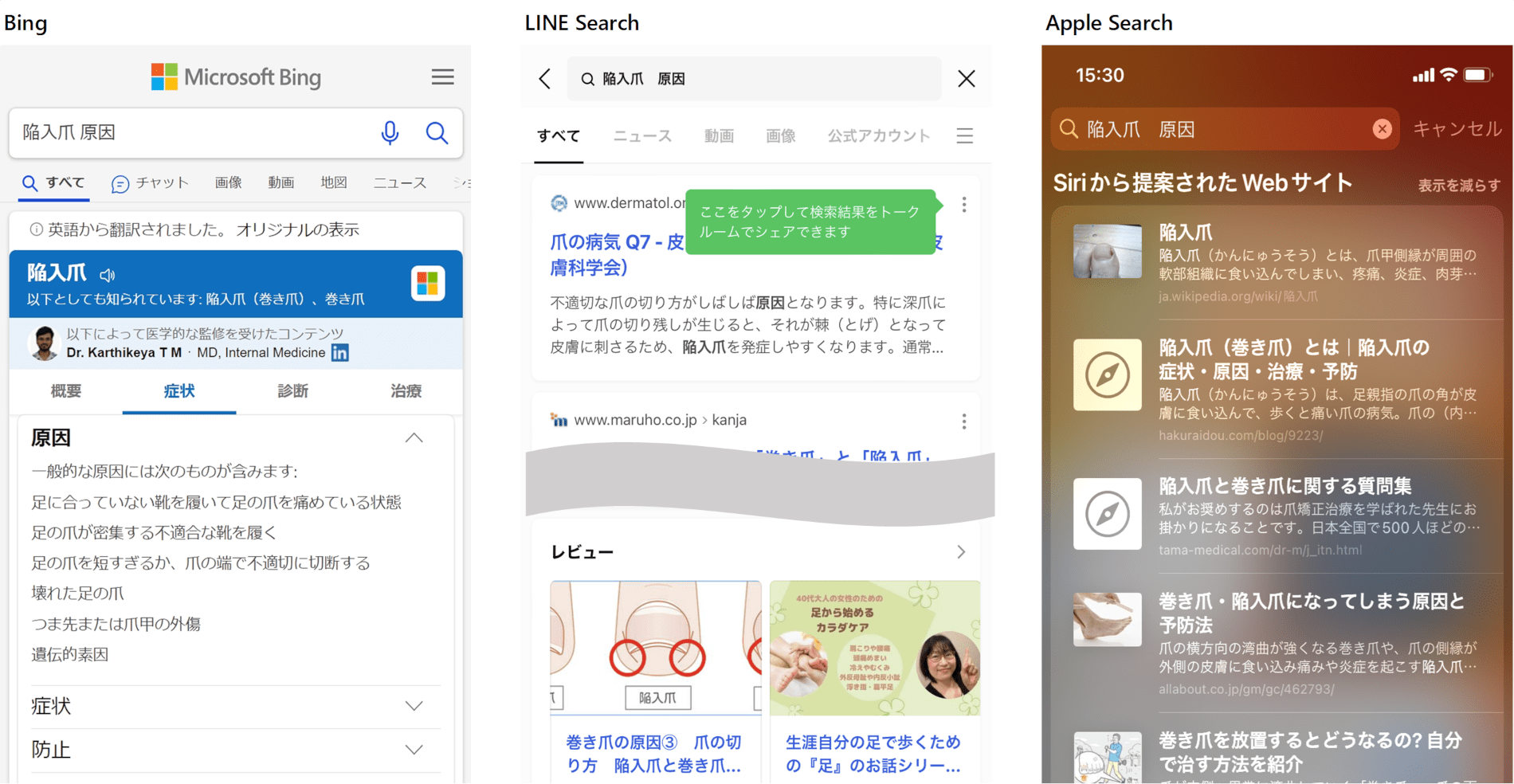 陥入爪 症状のSERP