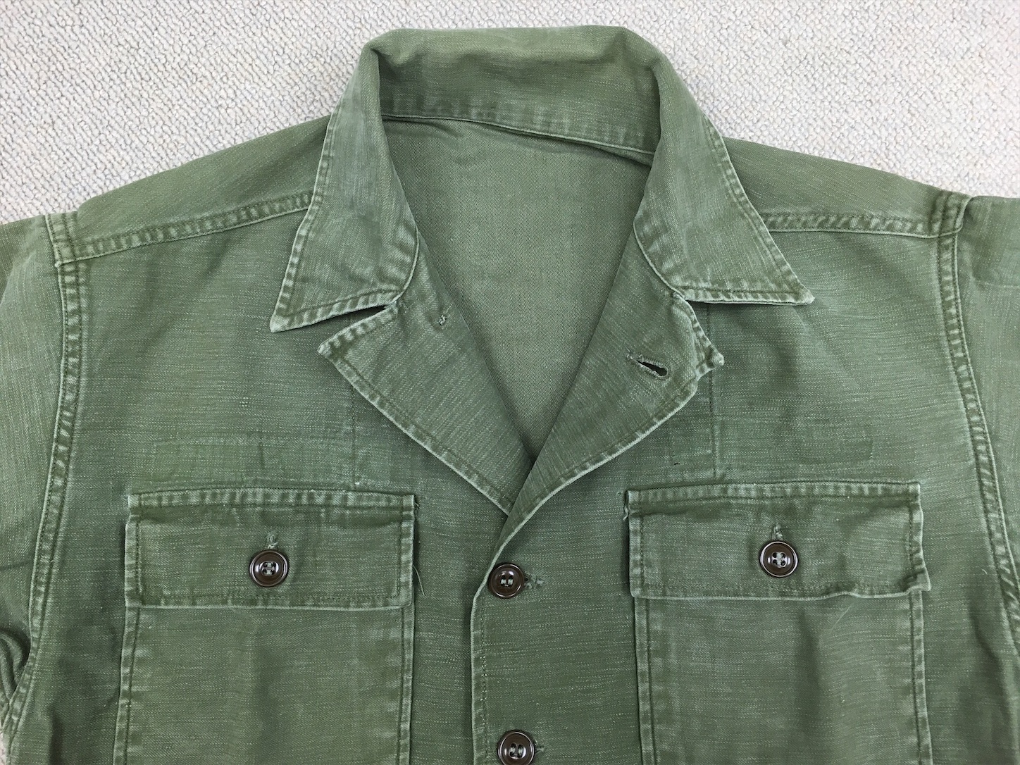 U.S. ARMY OG-107ユーティリティシャツ 1st 1960s US.ARMY OG107 ユーティリティシャツ 