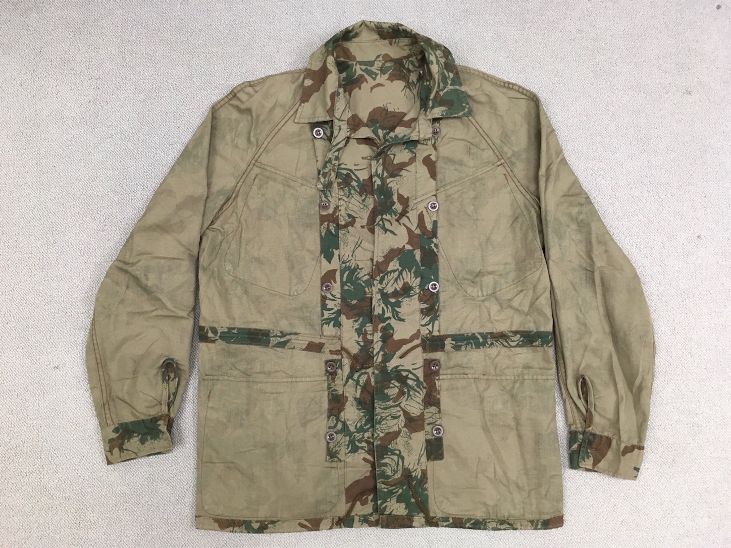 SADF 南アフリカ防衛軍 ヌートリアシャツ1stパターン 1975年製実物中古 DEAD STOCK / 南アフリカ軍デッドストックカモフラージュ