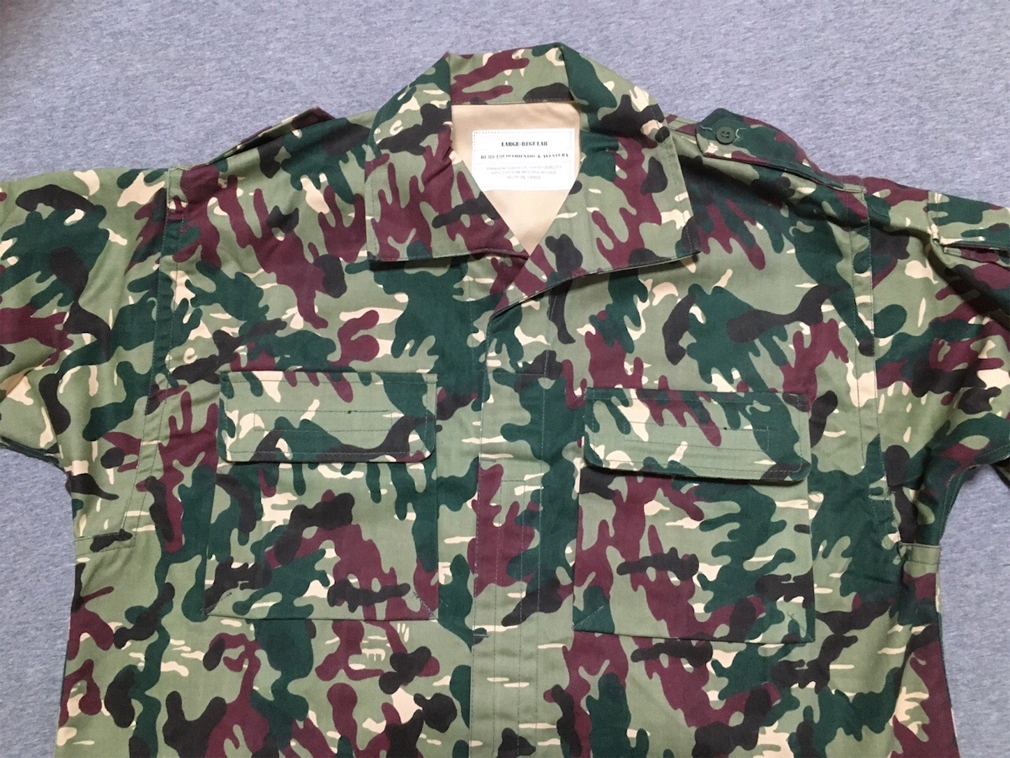 ぺん太73 　CUBS &Iインディアンズユニフォーム 迷彩カラー2pcs 複雑な迷彩です！【スペインの軍服】陸軍迷彩ユニフォーム（一般