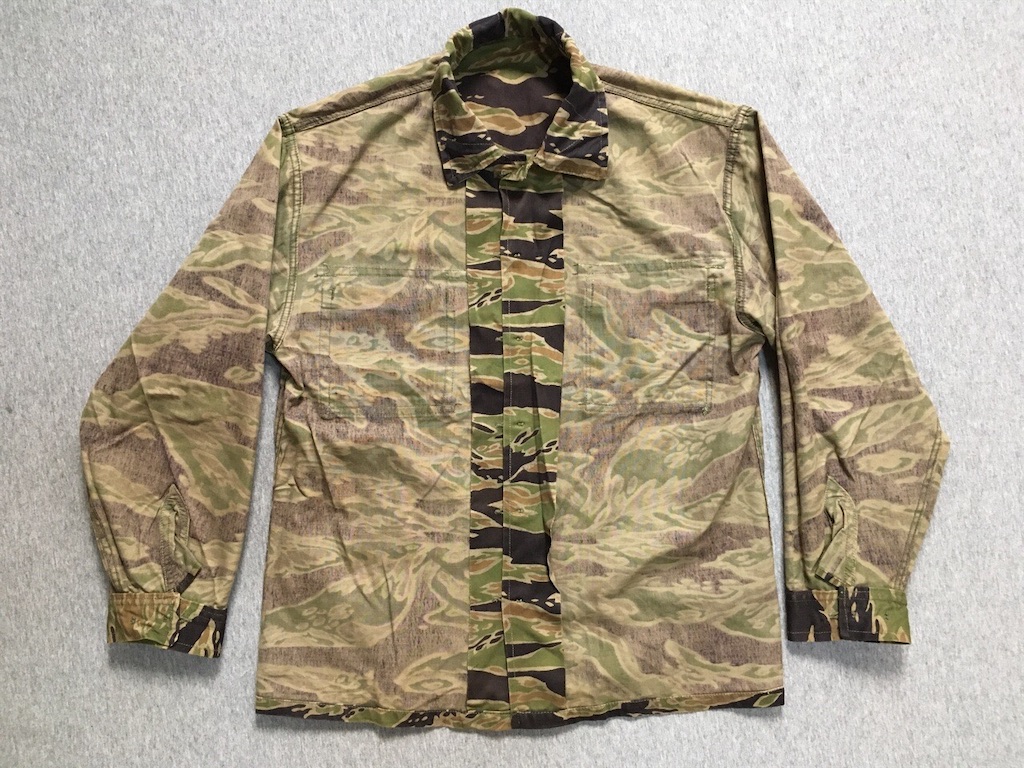 注目ブランド 生地の厚いモデルです！【旧南ベトナムの軍服】迷彩シャツ 個人装備