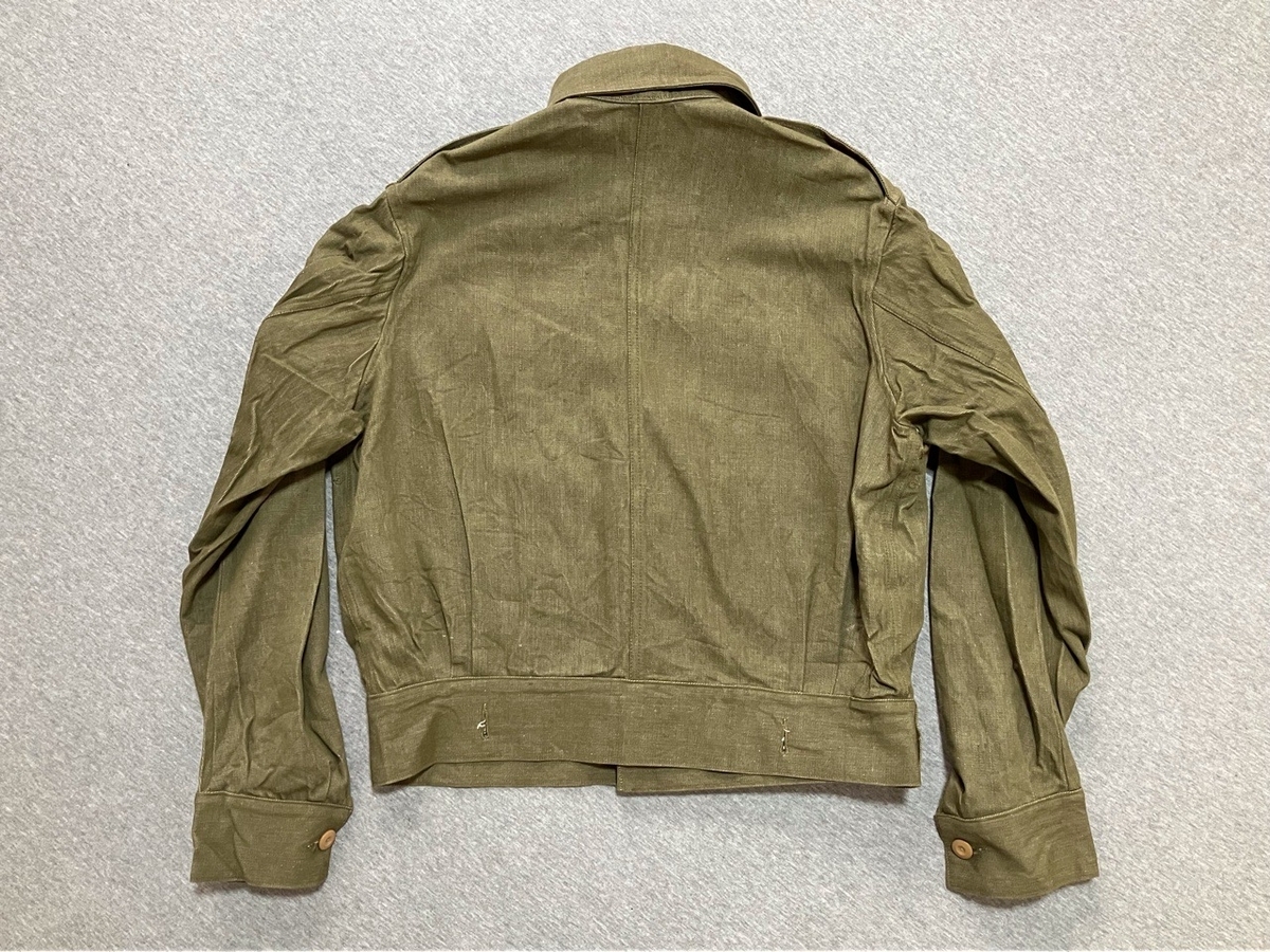 す*ず様 イギリス軍　バトルドレス　グリーンデニムジャケット　50年代　ヴィンテ す*ず様 イギリス軍 バトルドレス グリーンデニムジャケット 50