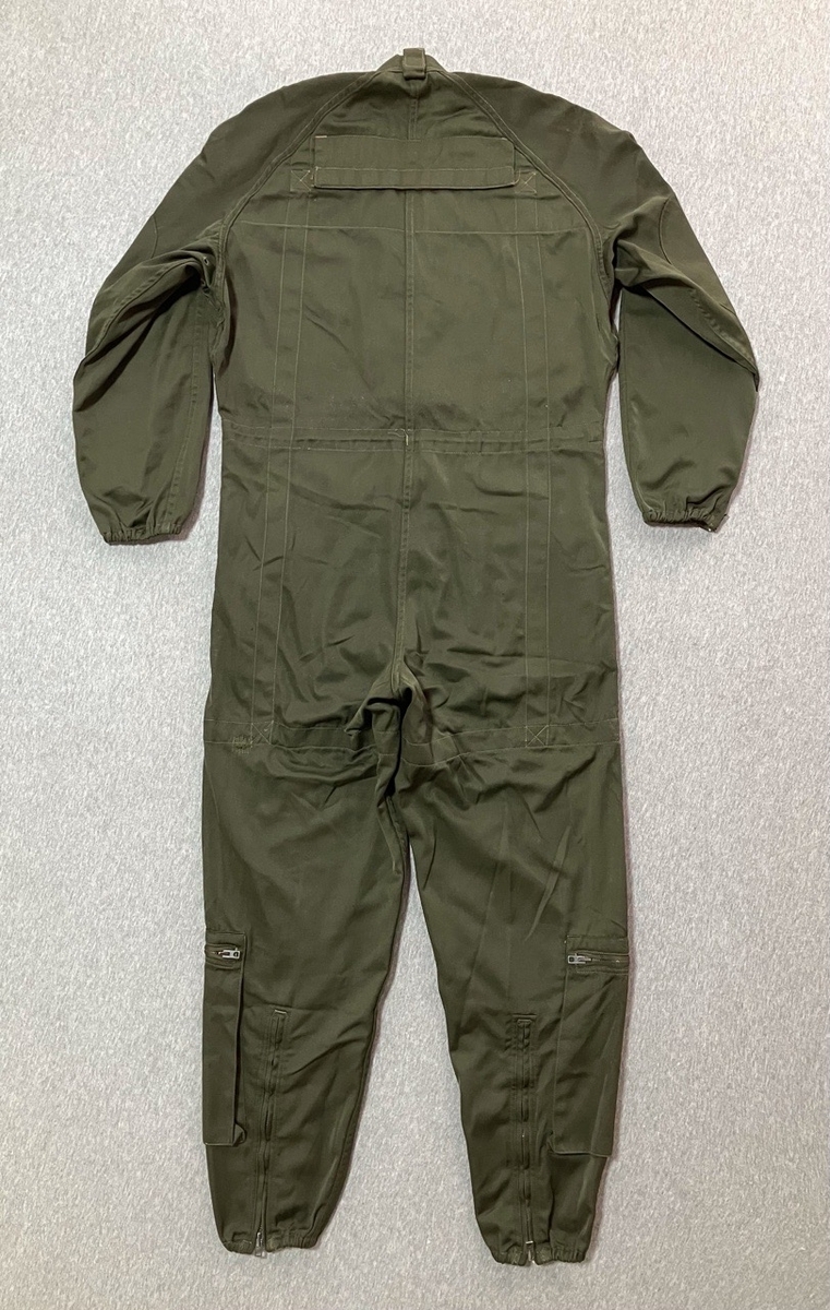 1987年製アメリカ海軍つなぎアラミド繊維Lサージグリーン難燃性カバーオール 美品】80s アメリカ軍 セージグリーン CWU-27/P フライト