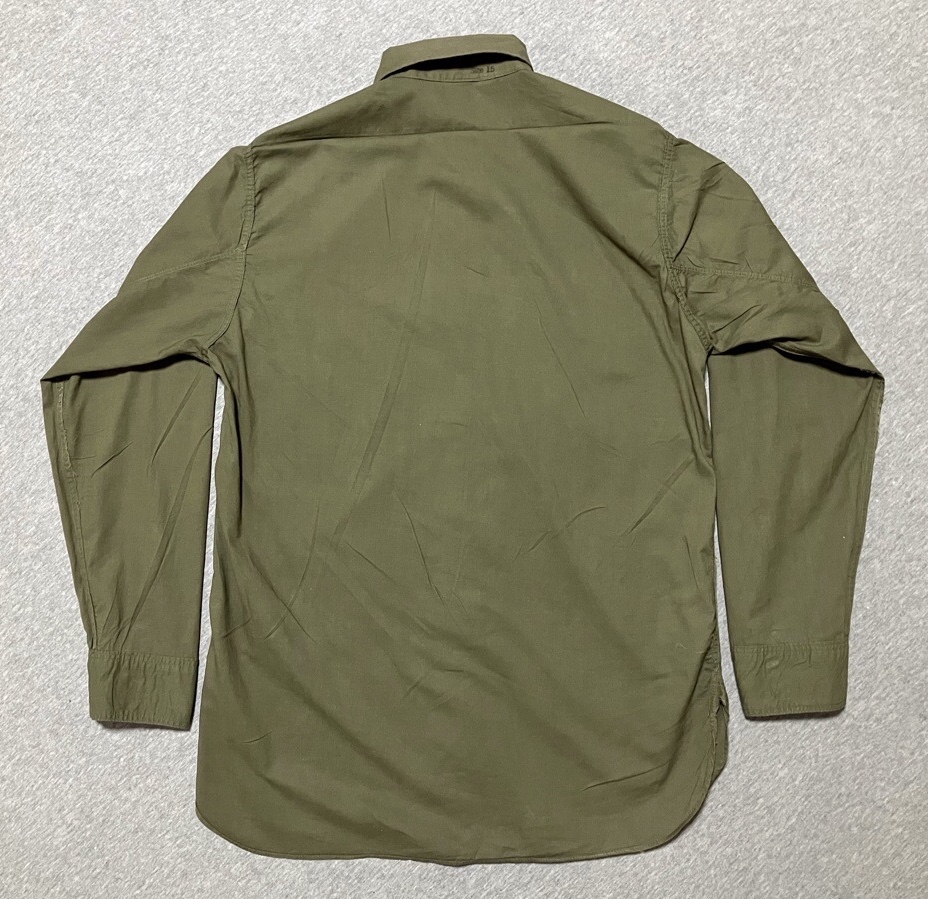 1960年代アメリカアメリカ海軍ユーティリティーシャツOGコットンポプリン中古極上品