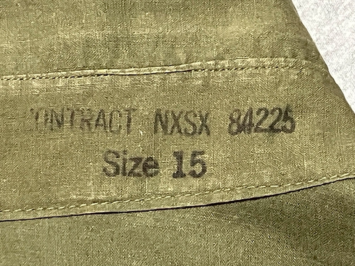 1960年代アメリカアメリカ海軍ユーティリティーシャツOGコットンポプリン中古極上品