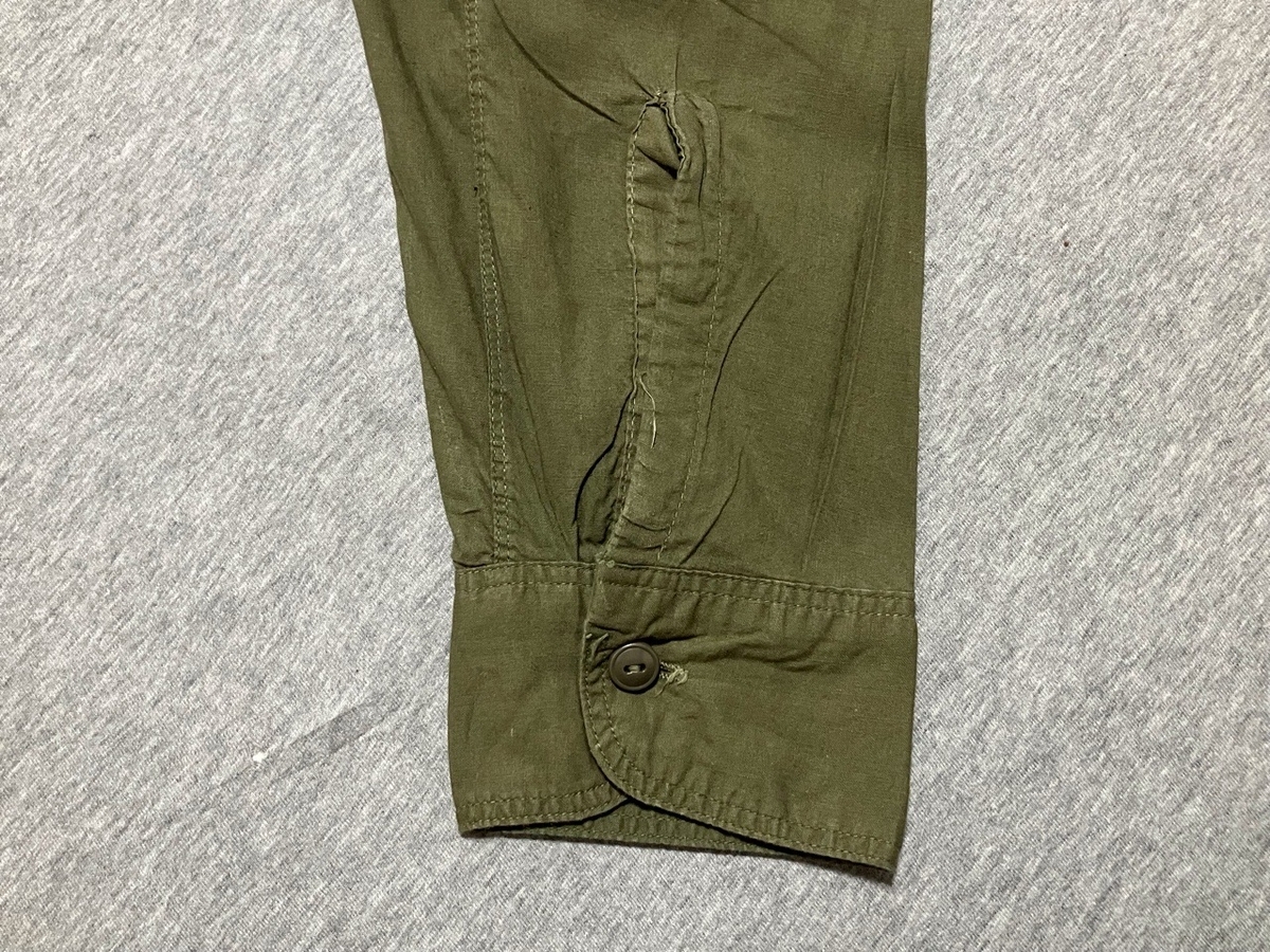 1960年代アメリカアメリカ海軍ユーティリティーシャツOGコットンポプリン中古極上品