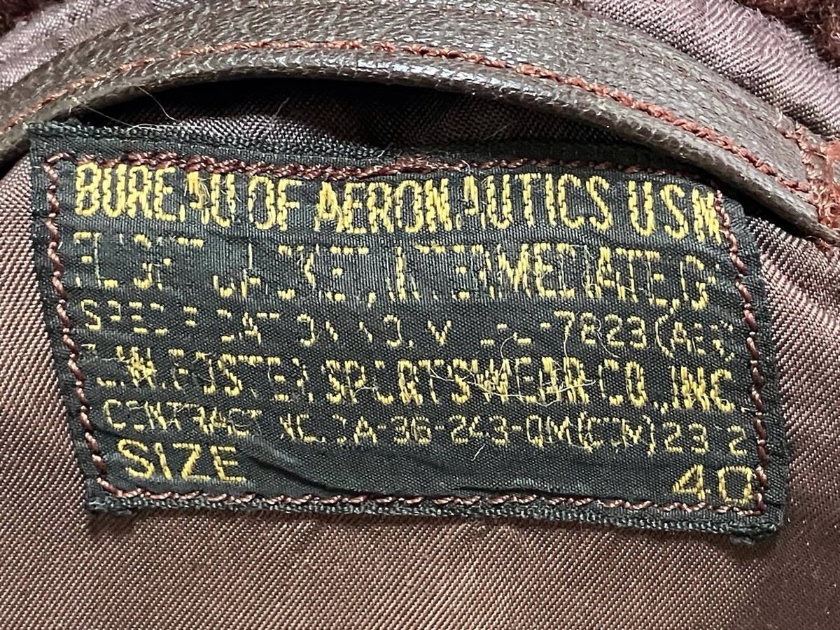 1950年代アメリカ海軍G-1レザーフライトジャケット（7823）中古並品