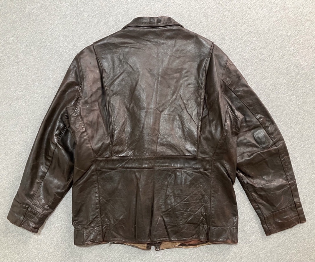 1970年代旧ソ連空軍レザーフライトジャケット（軽量タイプ）中古並品