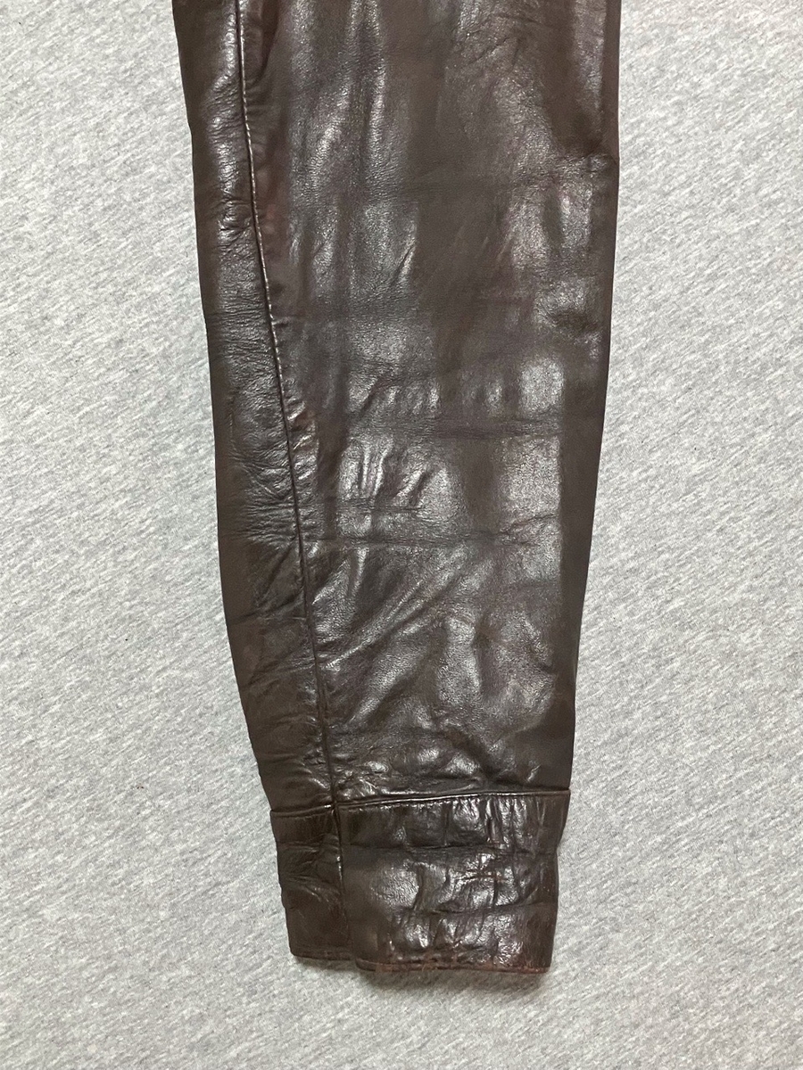 1970年代旧ソ連空軍レザーフライトジャケット（軽量タイプ）中古並品