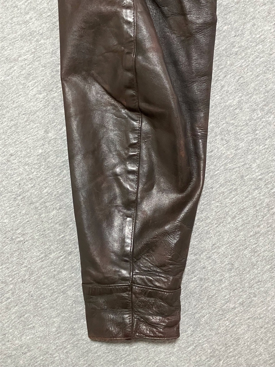 1970年代旧ソ連空軍レザーフライトジャケット（軽量タイプ）中古並品