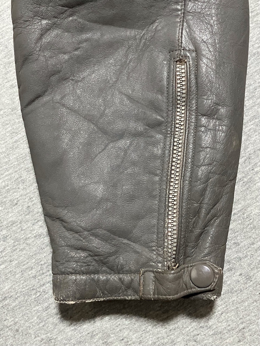 1970年代旧西ドイツ空軍レザーパイロットスーツ（フライトスーツ・グレイ）中古上品