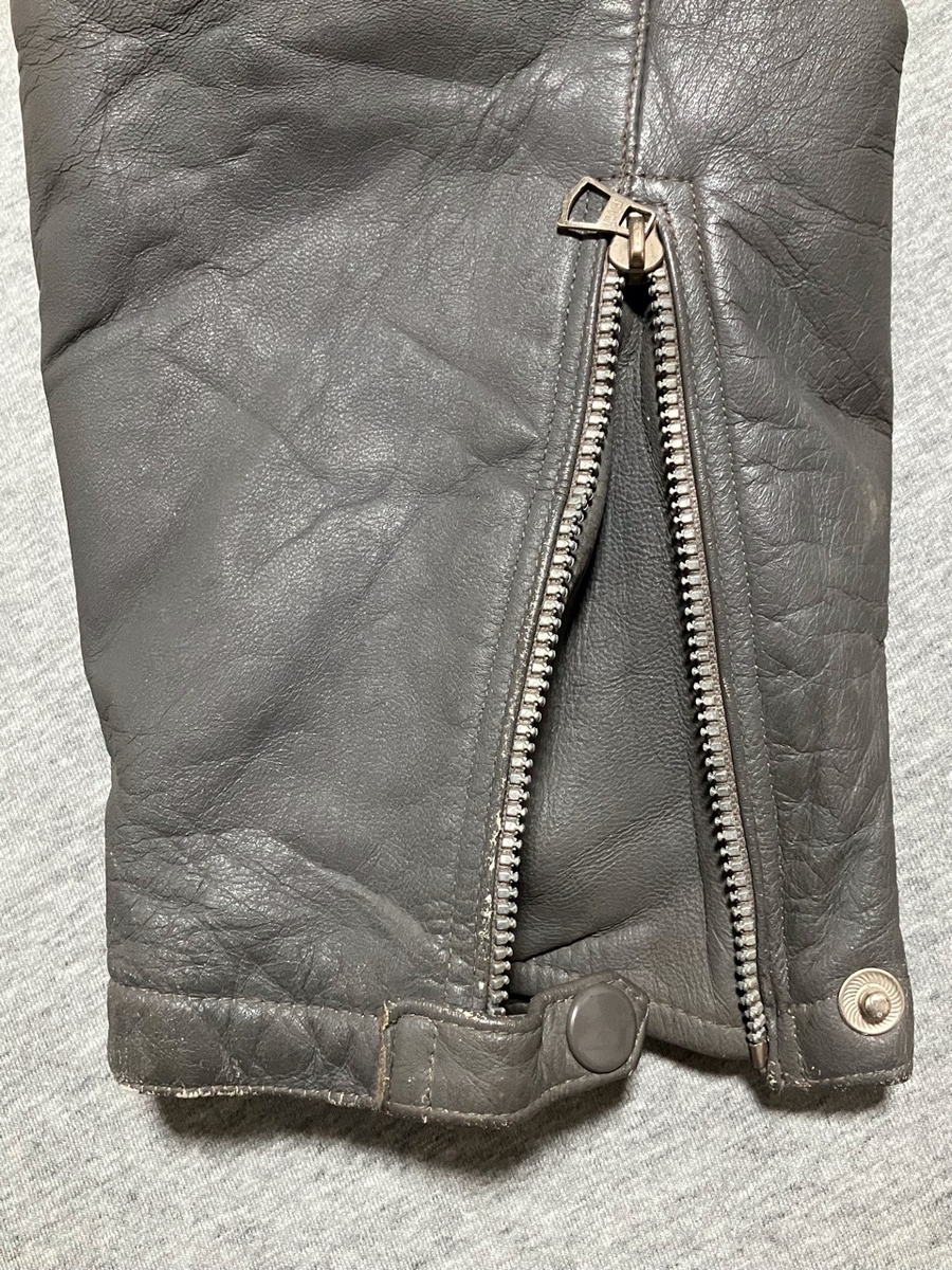1970年代旧西ドイツ空軍レザーパイロットスーツ（フライトスーツ・グレイ）中古上品