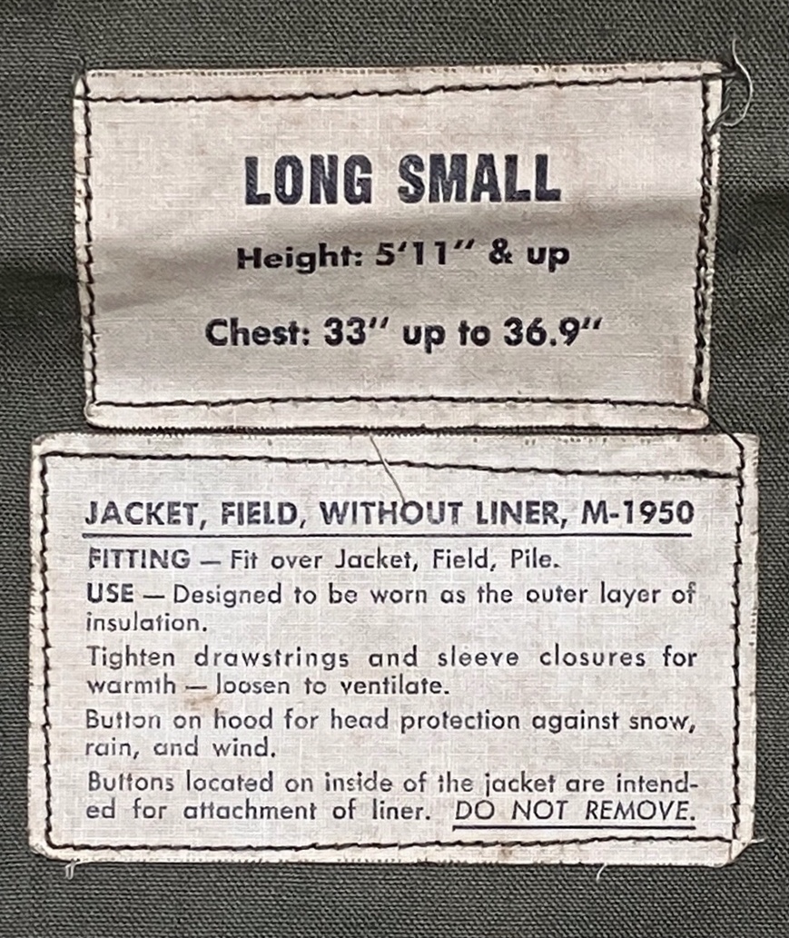 1950年代アメリカ軍M1950フィールドジャケット末期生産型デッドストック