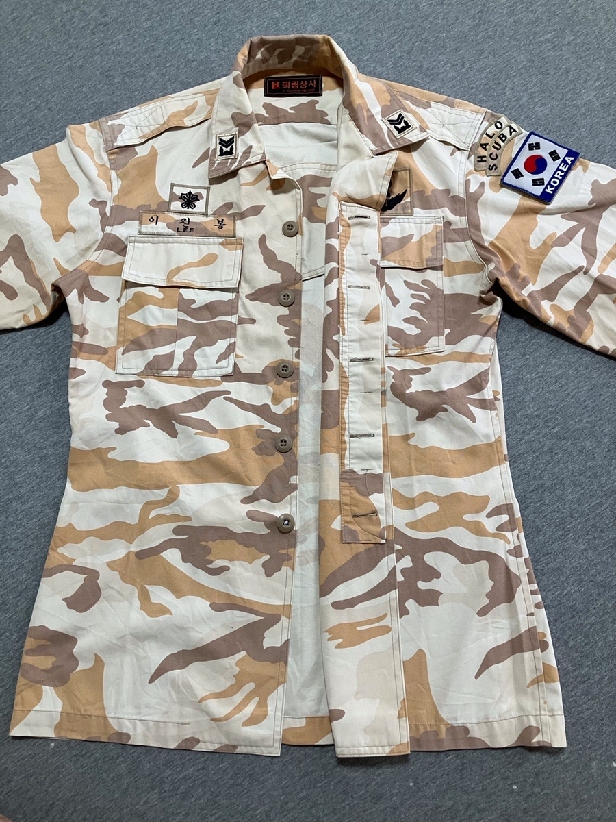 1990年代韓国海兵隊砂漠用迷彩ユニフォーム（デザートパターン）私物中古上品