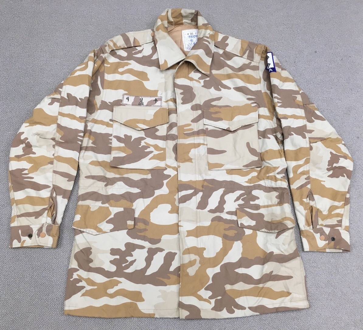 1990年代韓国陸軍砂漠用迷彩フィールドジャケット（デザートリーフパターン）中古極上品