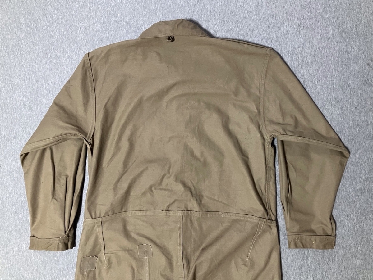 1940年代旧日本軍戦車兵用整備服(カーキ・カバーオール)デッドストック欠品あり