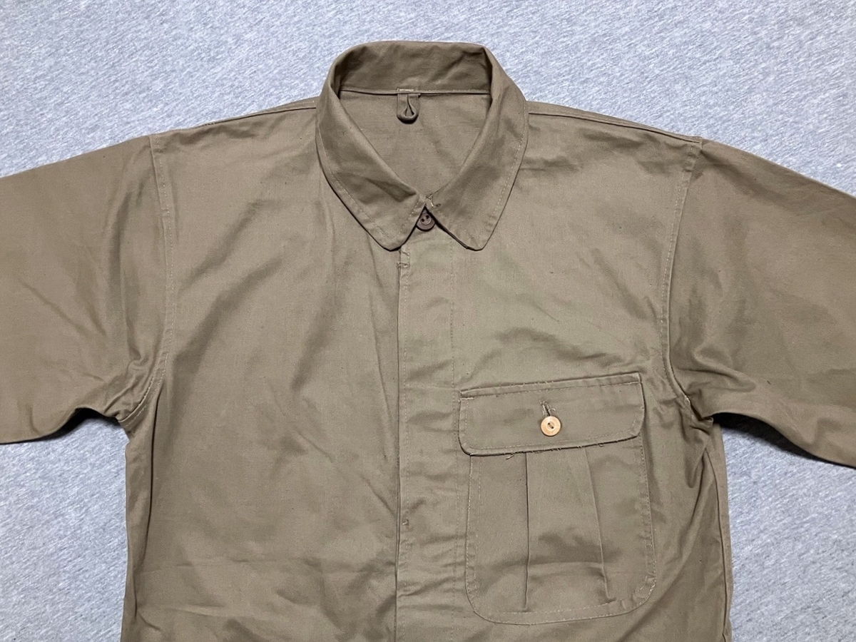 1940年代旧日本軍戦車兵用整備服(カーキ・カバーオール)デッドストック欠品あり
