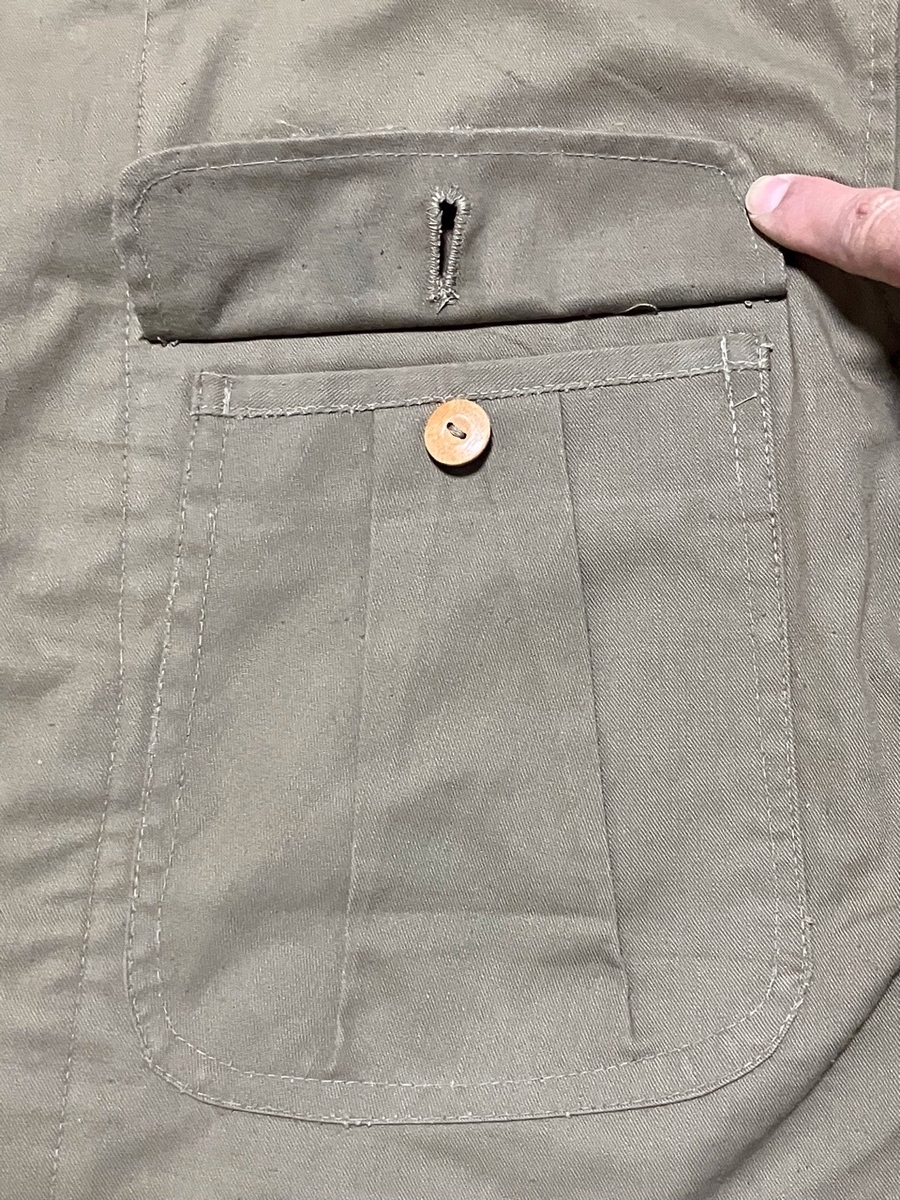 1940年代旧日本軍戦車兵用整備服(カーキ・カバーオール)デッドストック欠品あり