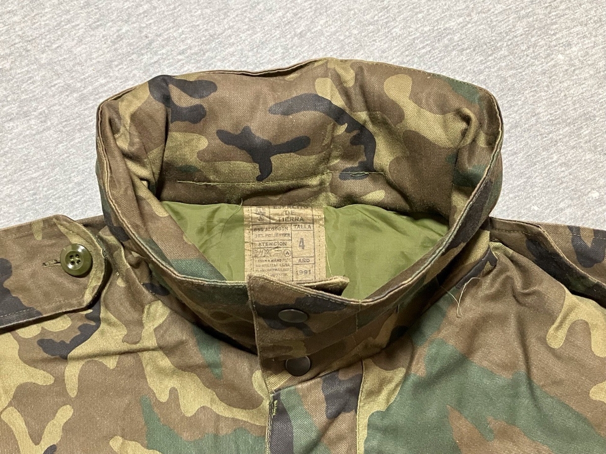 1990年代スペイン陸軍迷彩フィールドジャケット（リーフパターン・ゴアテックス？）中古上品