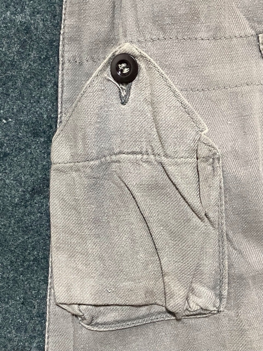 1950年代スイス陸軍ウールサービスジャケット(グレイ・フランネル・バックストラップ付)中古並品