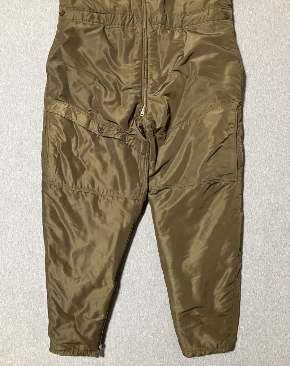 1950年代アメリカ海軍AL-1ナイロン防寒パイロットスーツ(カバーオール・OD・アルパカライニング)中古極上品